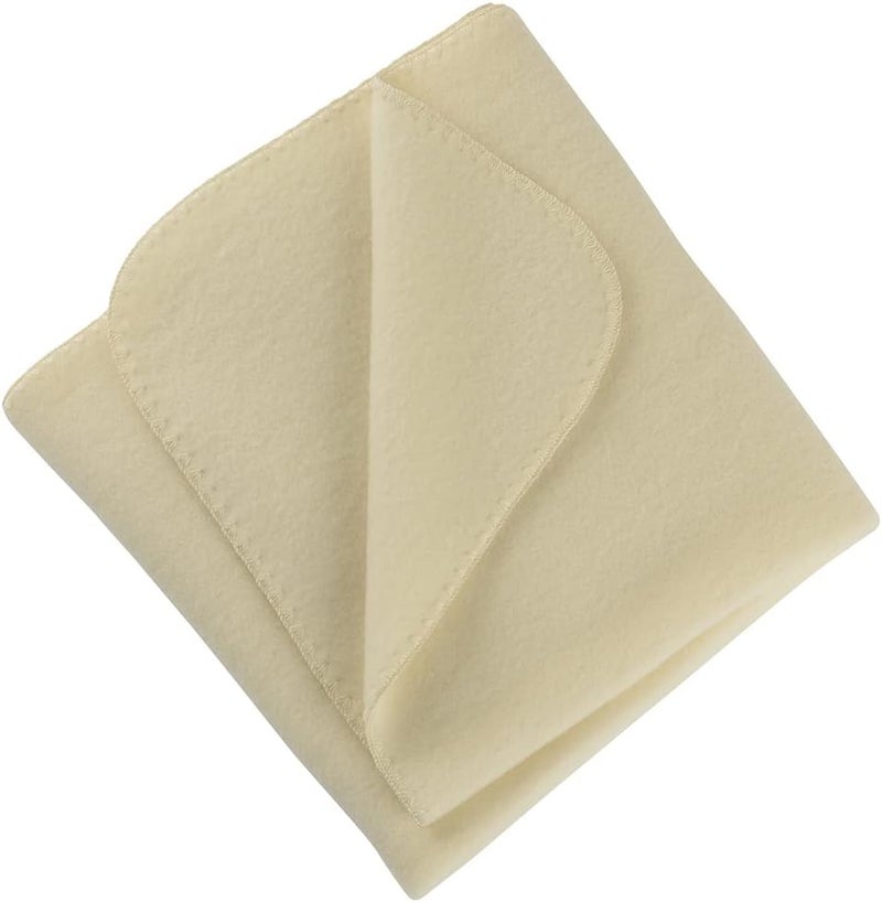 Ecoable Kids Thermal Throw: Organic Merino Wool Baby Receiving Blanket, 31x40 inches (Natural) - Image 1